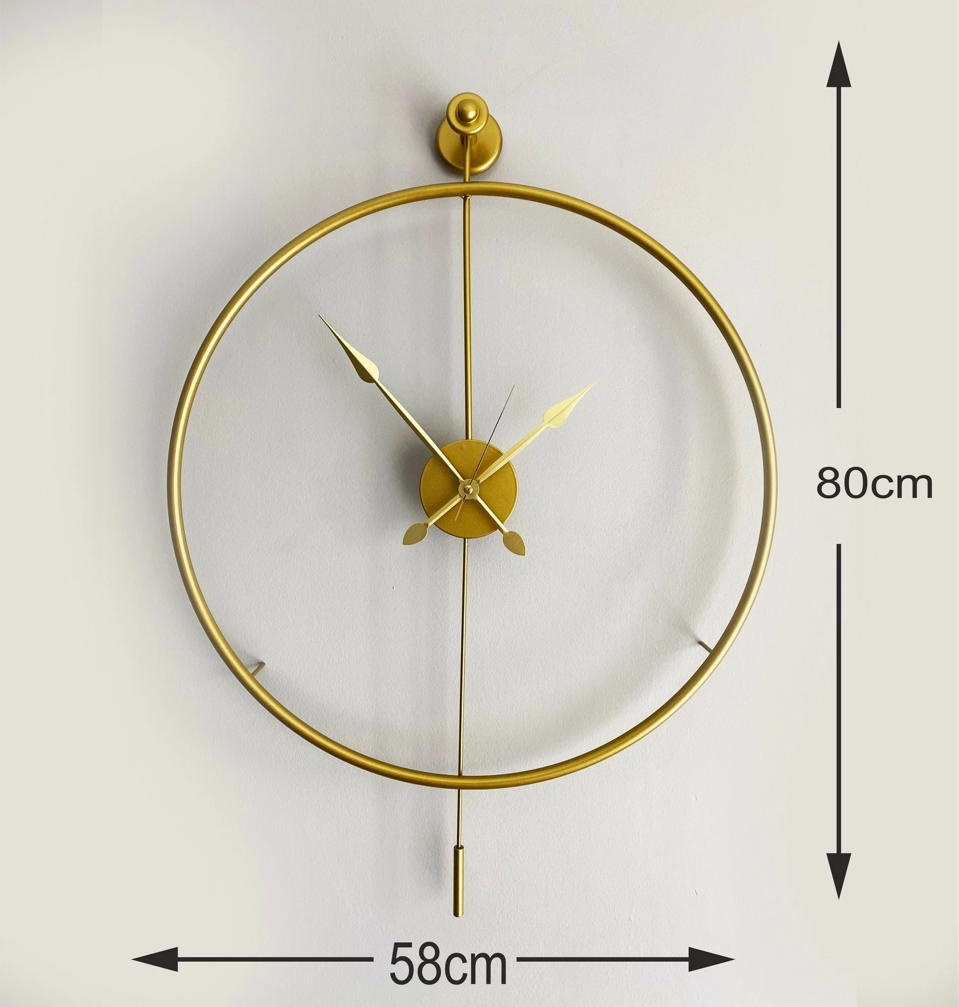 Stenska dekorativna kovinska ura, zlata, Wallity Mclock-00103