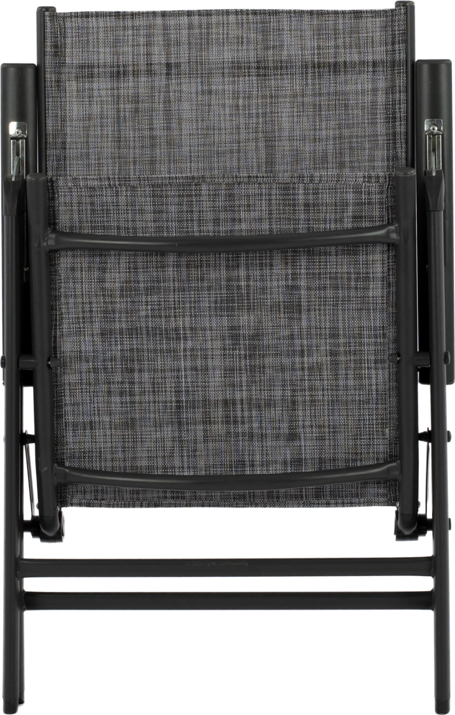 Zložljiv naslanjač 7 sedežev kovinsko sive barve s sivim tekstilom FH5700.01 55x70x103 cm, set 2 kosov