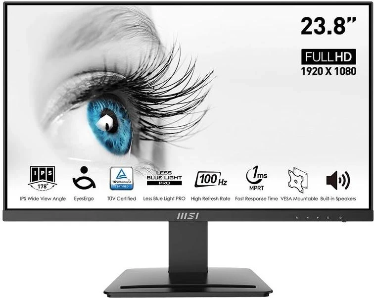 Profesionalni monitor 23,8" Full HD, 75 Hz, črn MSI PRO MP243X