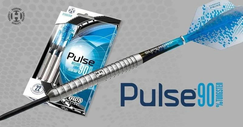 Puščice iz 90% volframa Harrows Pulse, modro-sive