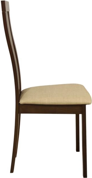 Leseni stol FH0070.01 orehova barva z bež tkanino, set 2 kosov