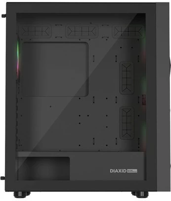 Midi tower ohišje z ARGB osvetlitvijo Natec Genesis Diaxid 605, črno