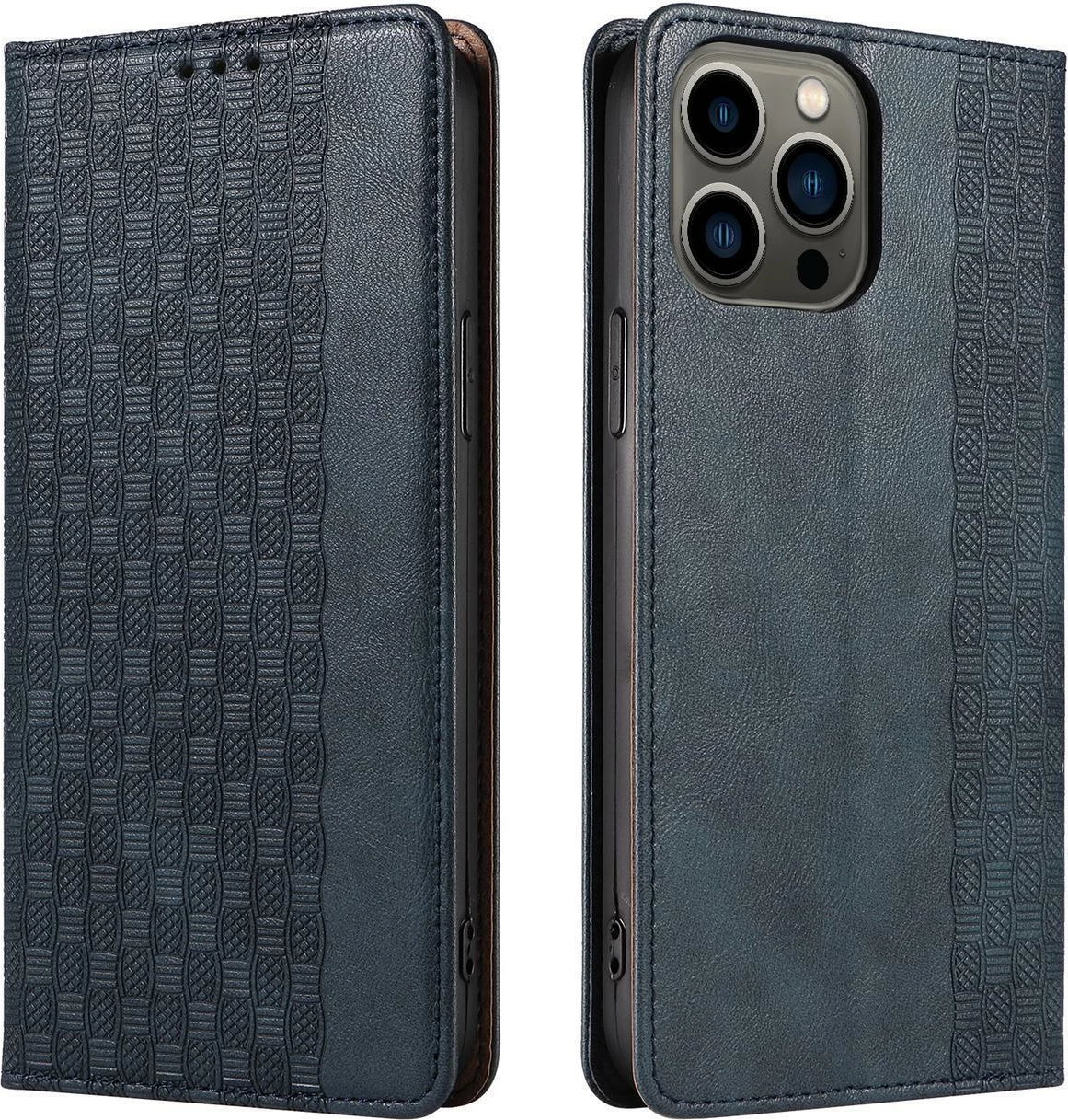 Ovitek za telefon z magnetnim trakom, denarnica, stojalo in zapestni trak, Hurtel Magnet Strap Case za Samsung Galaxy S23, modri