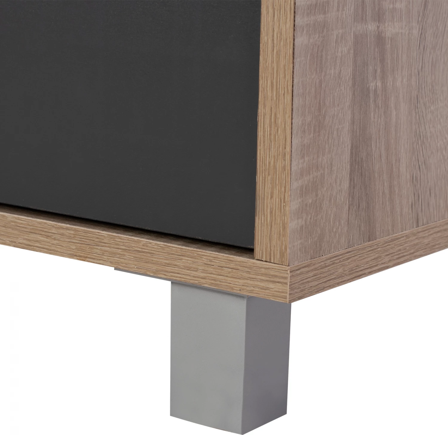 TV omarica iz melamina DANNA v sivi in sonama barvi 120x40x55 cm