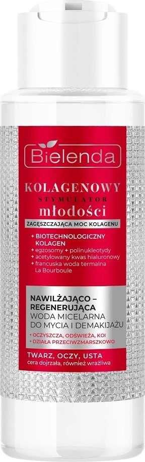 Micelarna voda za ženske, vlažilno-regeneracijska Bielenda Collagen Youth Stimulator, 400 ml
