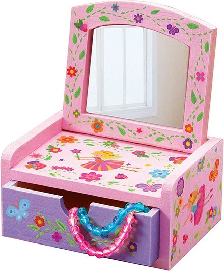 Leseni DIY set škatla za ličenje z ogledalom 4m Fairy Vanity, večbarvna, za dekleta