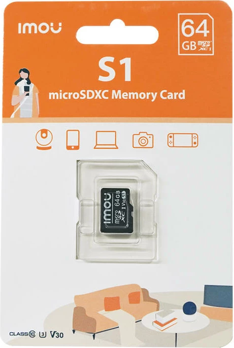 microSD pomnilniška kartica 64GB Imou ST2-64-S1, SDXC, UHS-I, V30