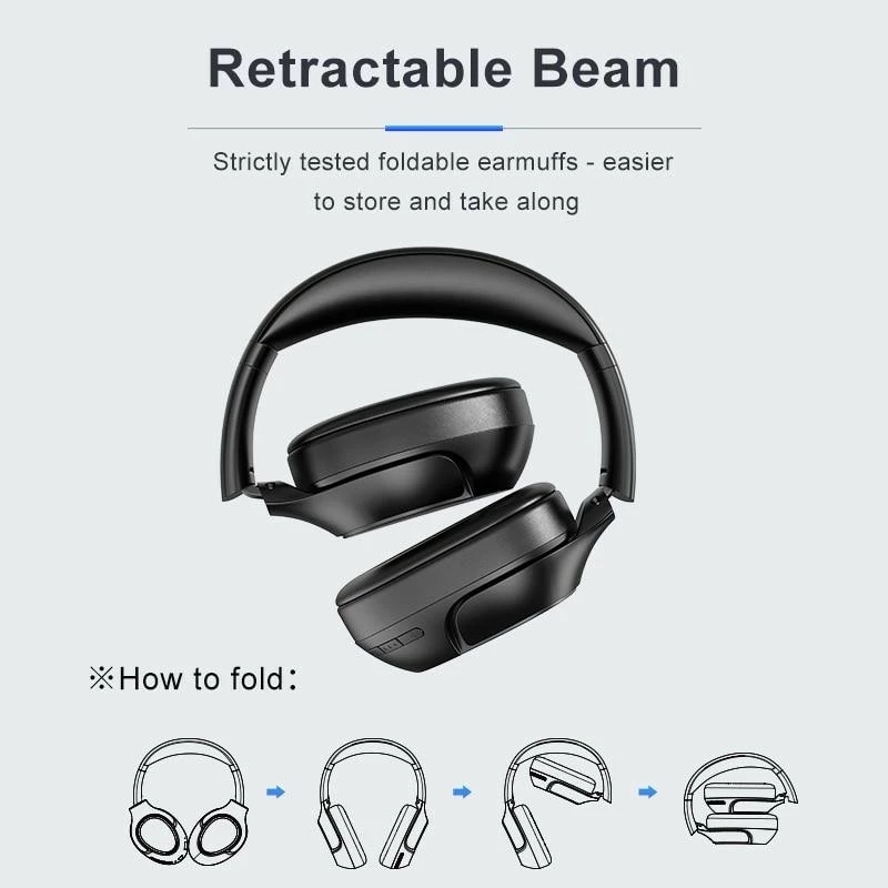 Brezžične slušalke AWEI A770BL, over-ear, Bluetooth, črne