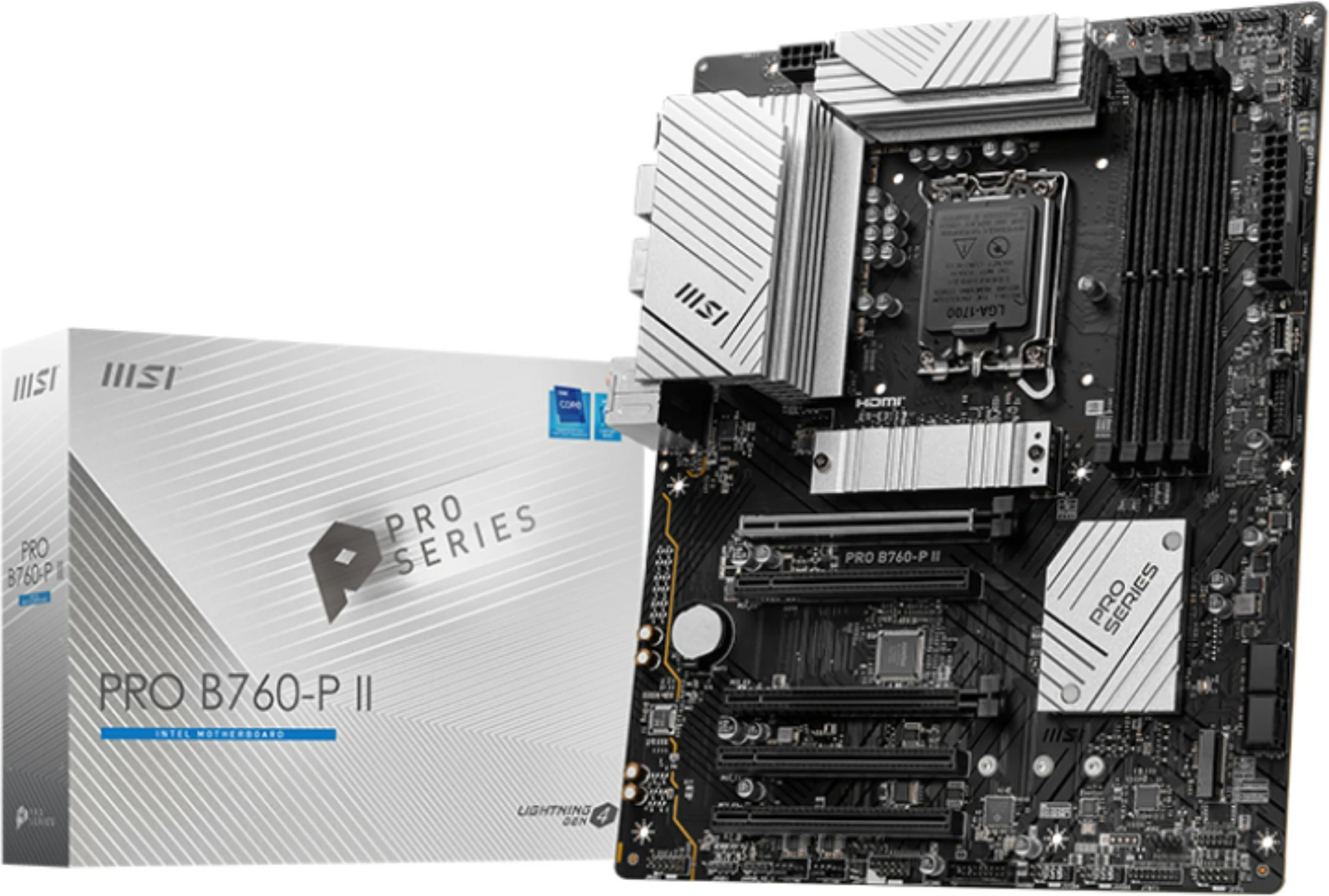 Plošča zanje MSI PRO B760-P II, Intel, LGA 1700, DDR5-SDRAM, 256 GB