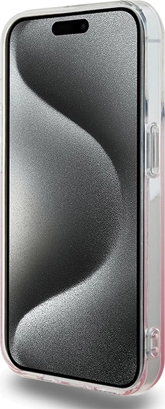 Ovitek za telefon Hello Kitty IML Gradient Electrop Kitty Head za iPhone 15 Pro Max, roza