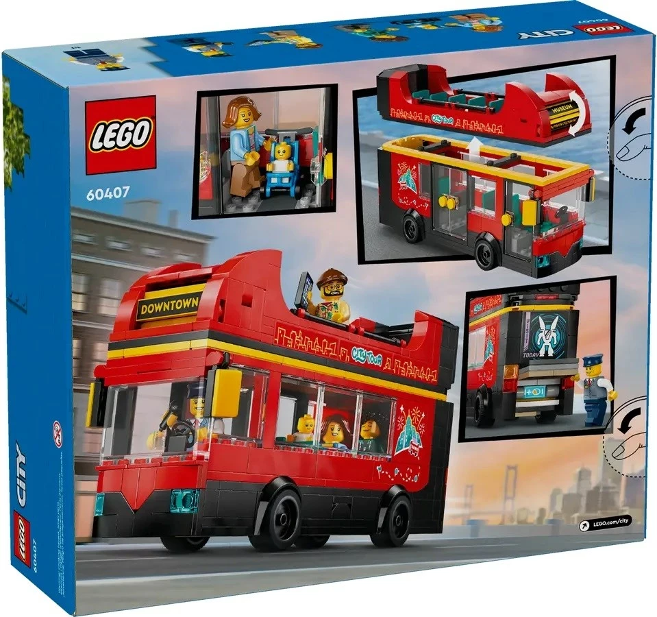 Dvokatni rdeči turistični avtobus LEGO City 60407
