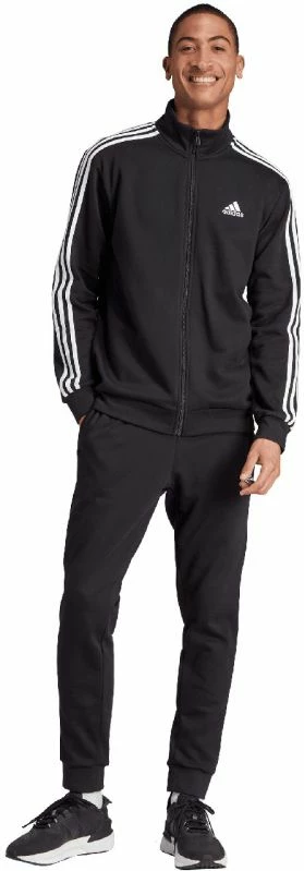 Trenerka adidas Basic 3-Stripes Fleece, črna