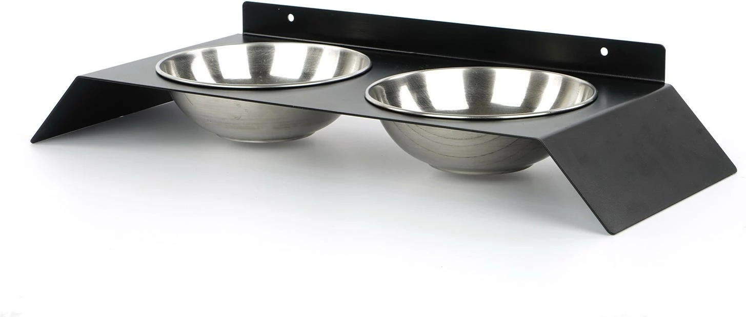 Posoda za hrano za hišne živali, kovinska, črna, Hanah Home Pet018