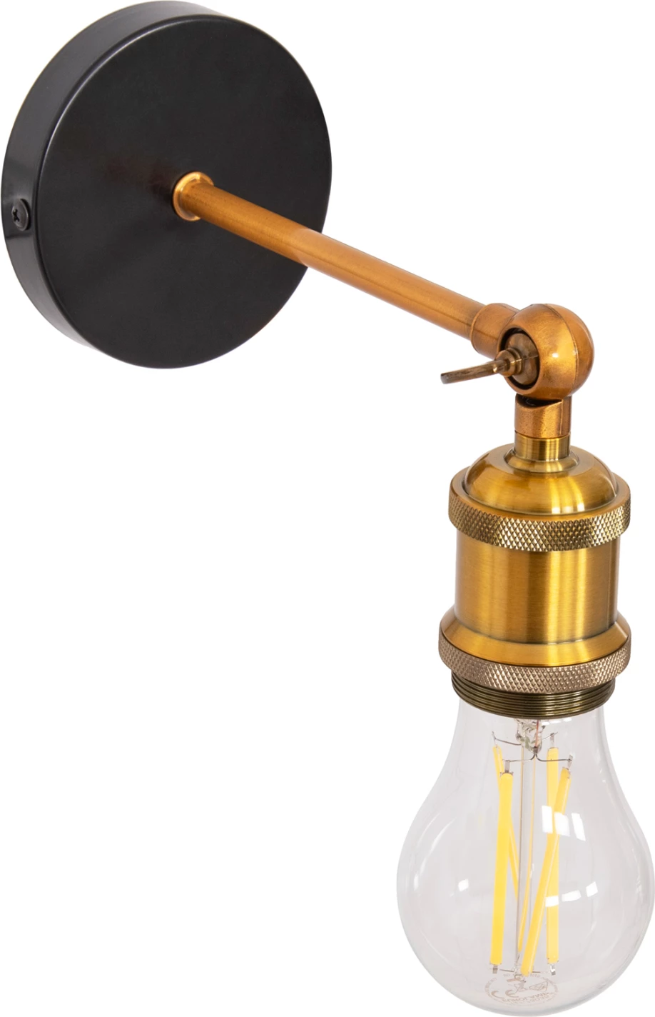 Stenska svetilka RESTON FH4467 kovinska osnova-aluminijasto grlo žarnice 10x10x26Hcm