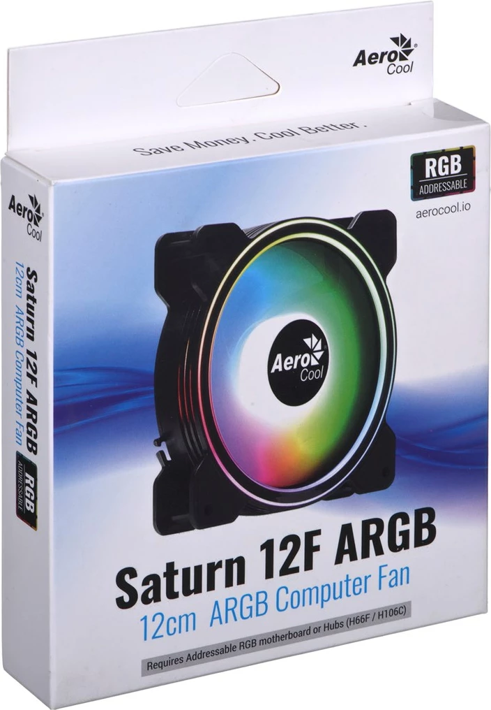 Hladilnik 120 mm ARGB, črn Aerocool PGS Saturn 12F