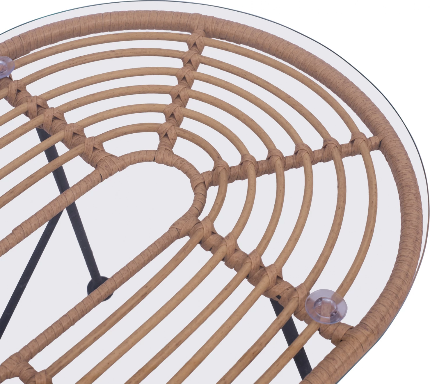 Kovinski set za zunanje prostore 4 kosi Allegra FH5460 Pletivo v bež barvi