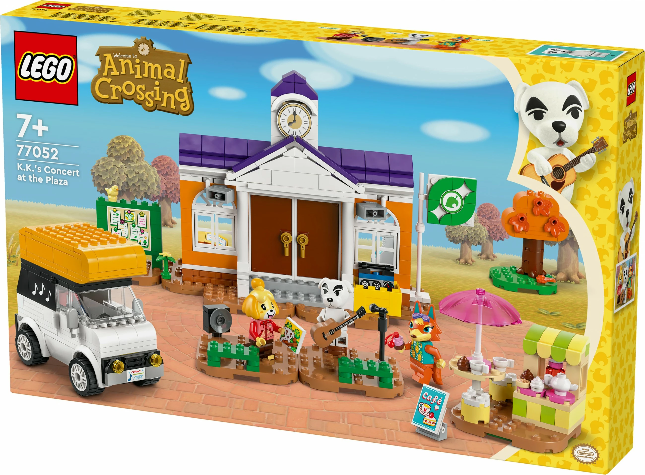 Gradbeni set Animal Crossing Koncert K.K. na trgu LEGO 77052, večbarven
