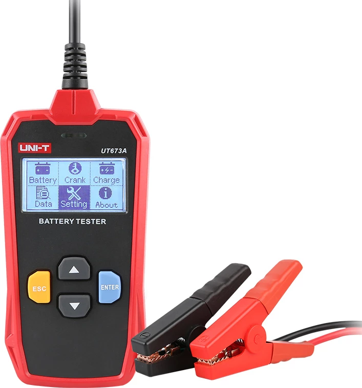 Tester akumulatorja za avto UNI-T UT673A 12V/24V 3–250 Ah