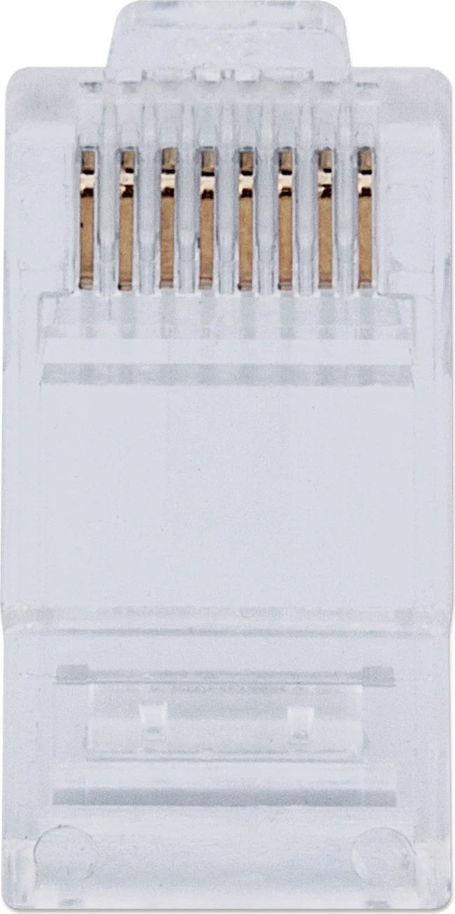 RJ45 konektorji za Cat6 UTP, Intellinet 791090, 100 kosov, prozoren