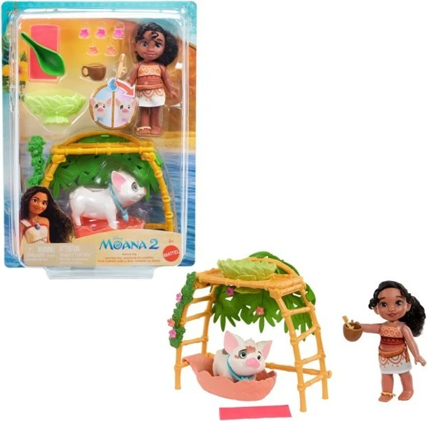 Set lutk Moana 2 Simea in Pua, Disney Princess Mattel JBT36, 10+ dodatkov, 3+