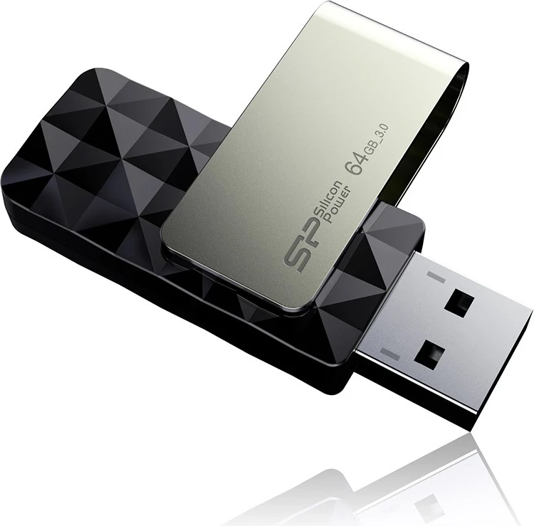 USB ključek Silicon Power, 64 GB, USB Type-A 3.0, črn