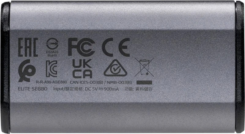 Zunanji SSD, 500 GB, Wi‑Fi, sive barve ADATA SE880