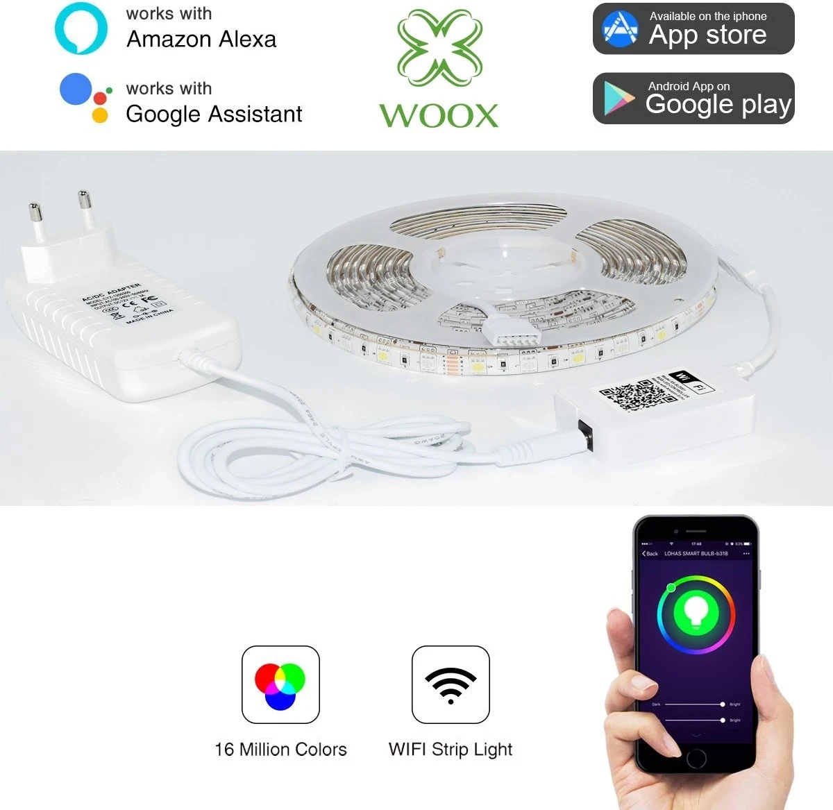 Pameten LED trak WOOX R5093, RGBW