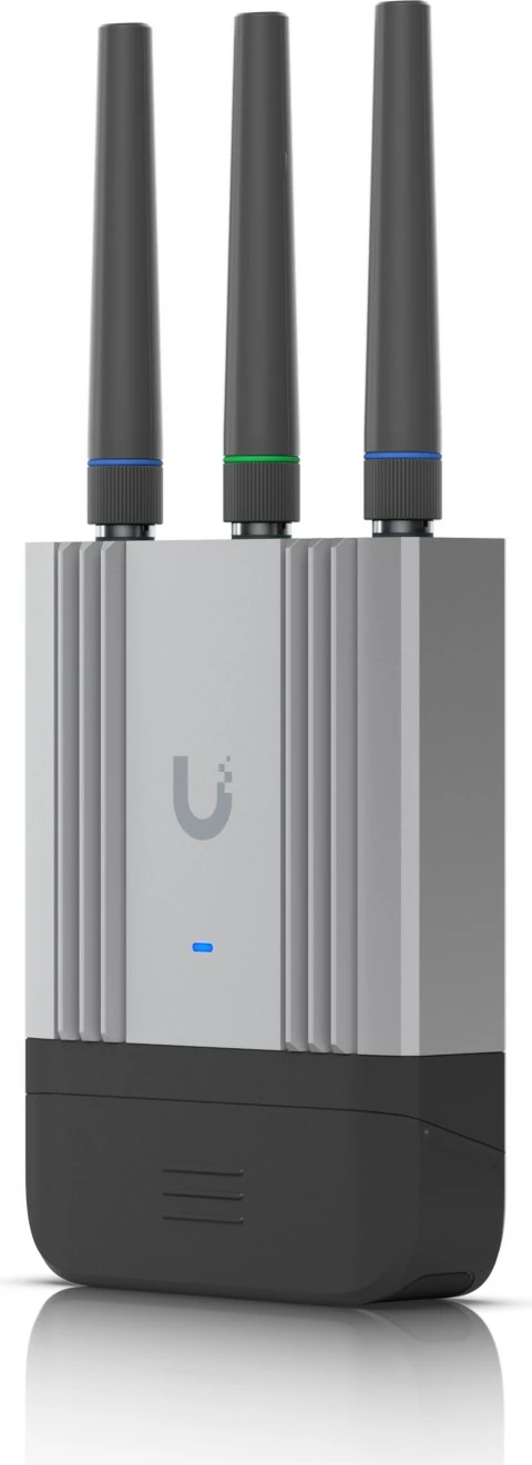 Industrijski mobilni usmerjevalnik z LTE Cat 4, WiFi, GPS, PoE Ubiquiti UniFi UMR-Industrial, črno-siv