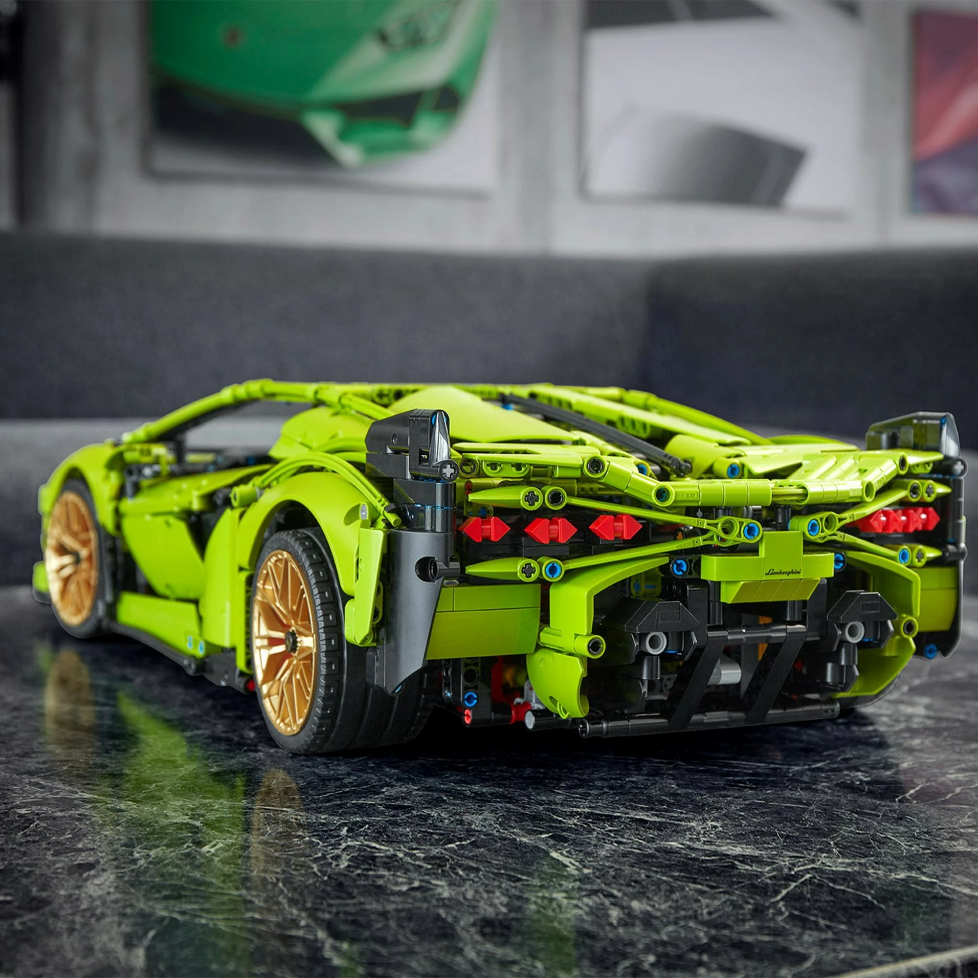 Set gradnje LEGO Technic Lamborghini Sián FKP 37, 8+ let, plastika, 457 kosov, večbarven