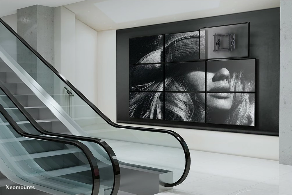 Nosilec za videowall, Newstar WL95-800BL1, 42-70 inči, pop-out, jeklo, nastavljiva višina, 35 kg