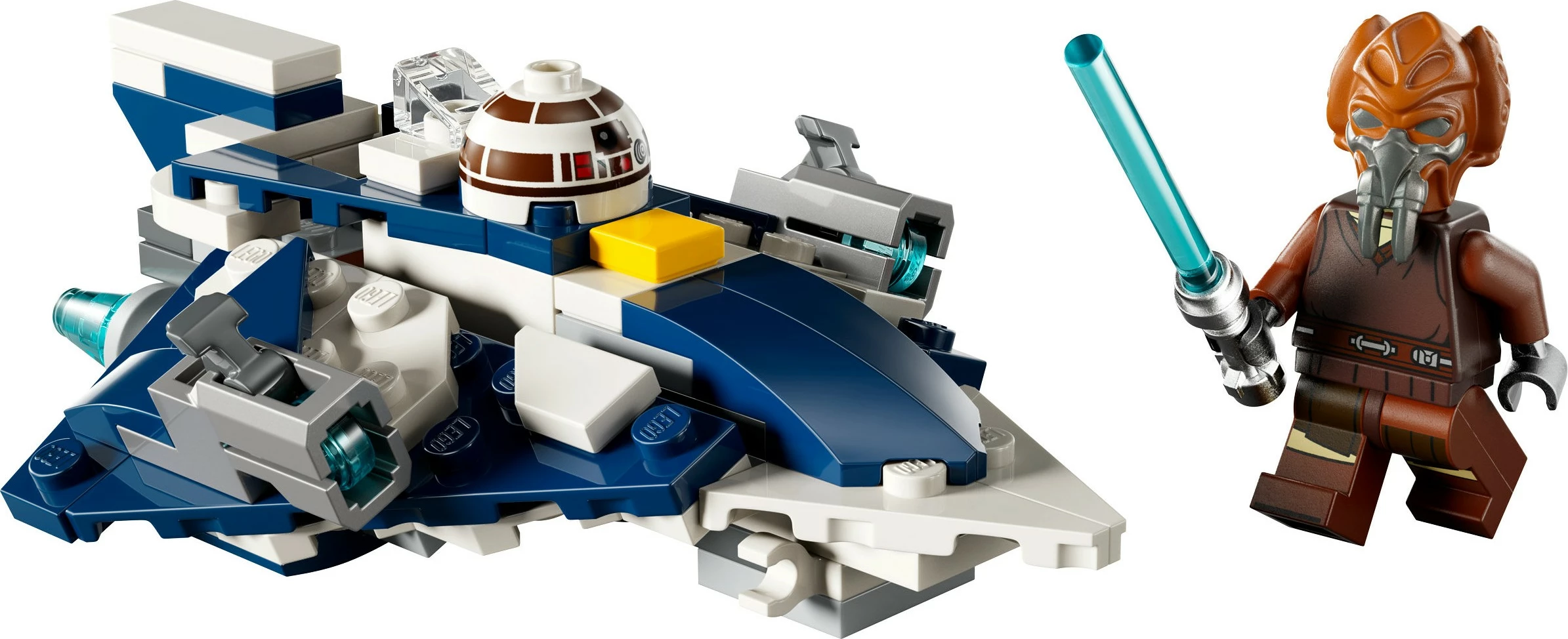 Mikroborilnik Star Wars Plo Koon’s Jedi Starfighter, LEGO set 75400, 89 kosov, večbarven