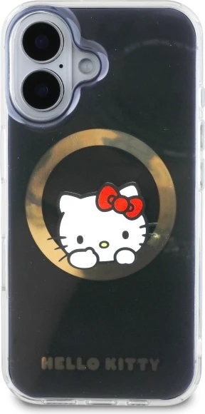 Ovitek IML Sweet Kitty Hello Kitty, MagSafe, za iPhone 16, črn