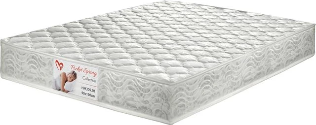 Vzmetnica z žepkastimi vzmetmi pol-dvojna 110x190 dvostranski pogled ΗΜ309.02