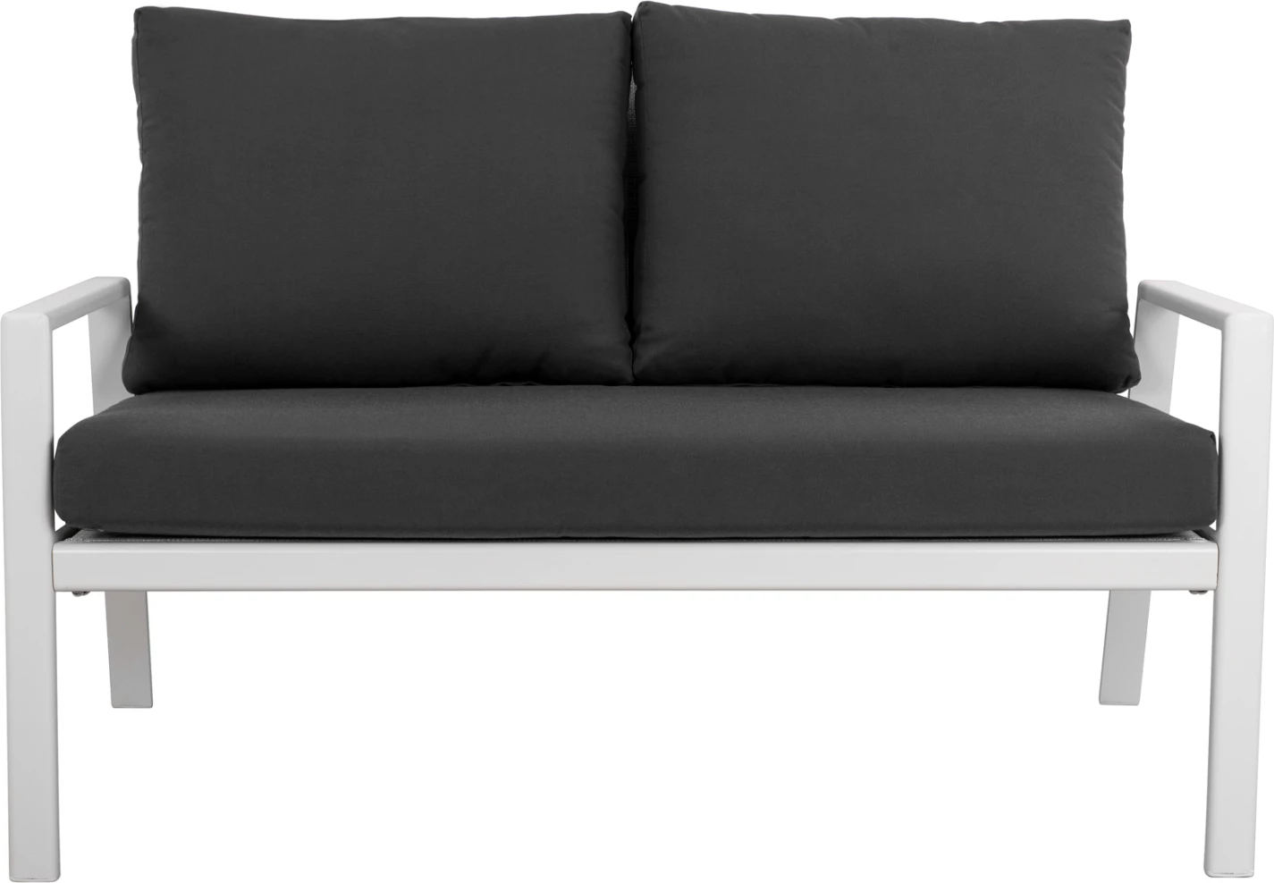 Dvosedežna zofa iz aluminija FH5561.01 bela s blazinami