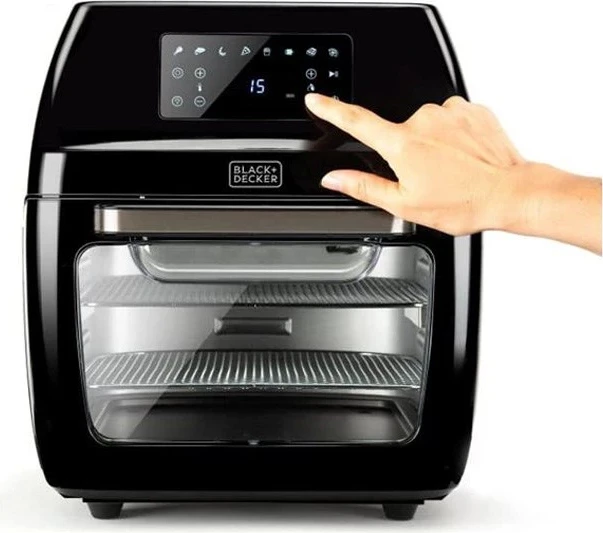 Friteza na zrak in pečica Black+Decker BXAFO1200E, 1700 W, črna