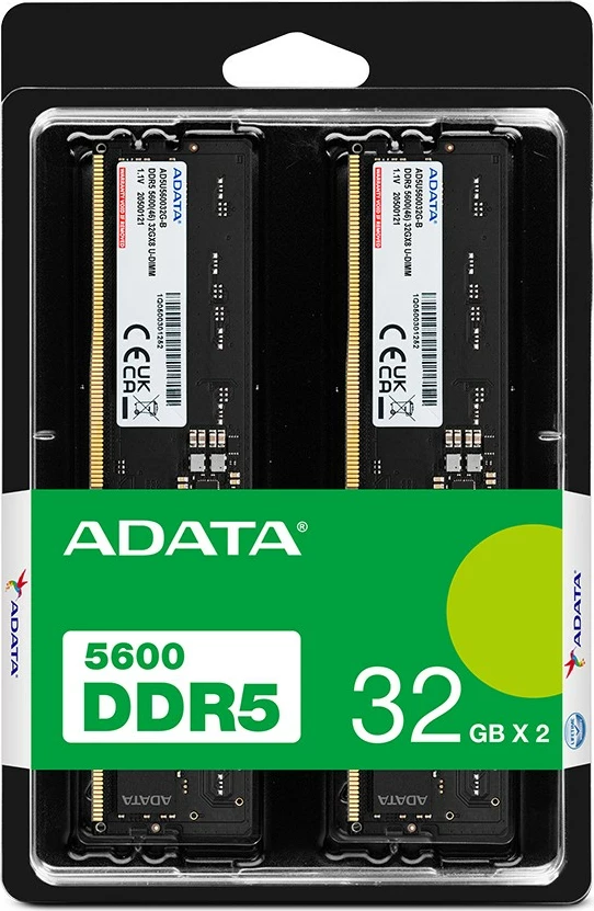 RAM pomnilnik 64GB (2x32GB) DDR5 5600MHz, črn ADATA Premier Tray