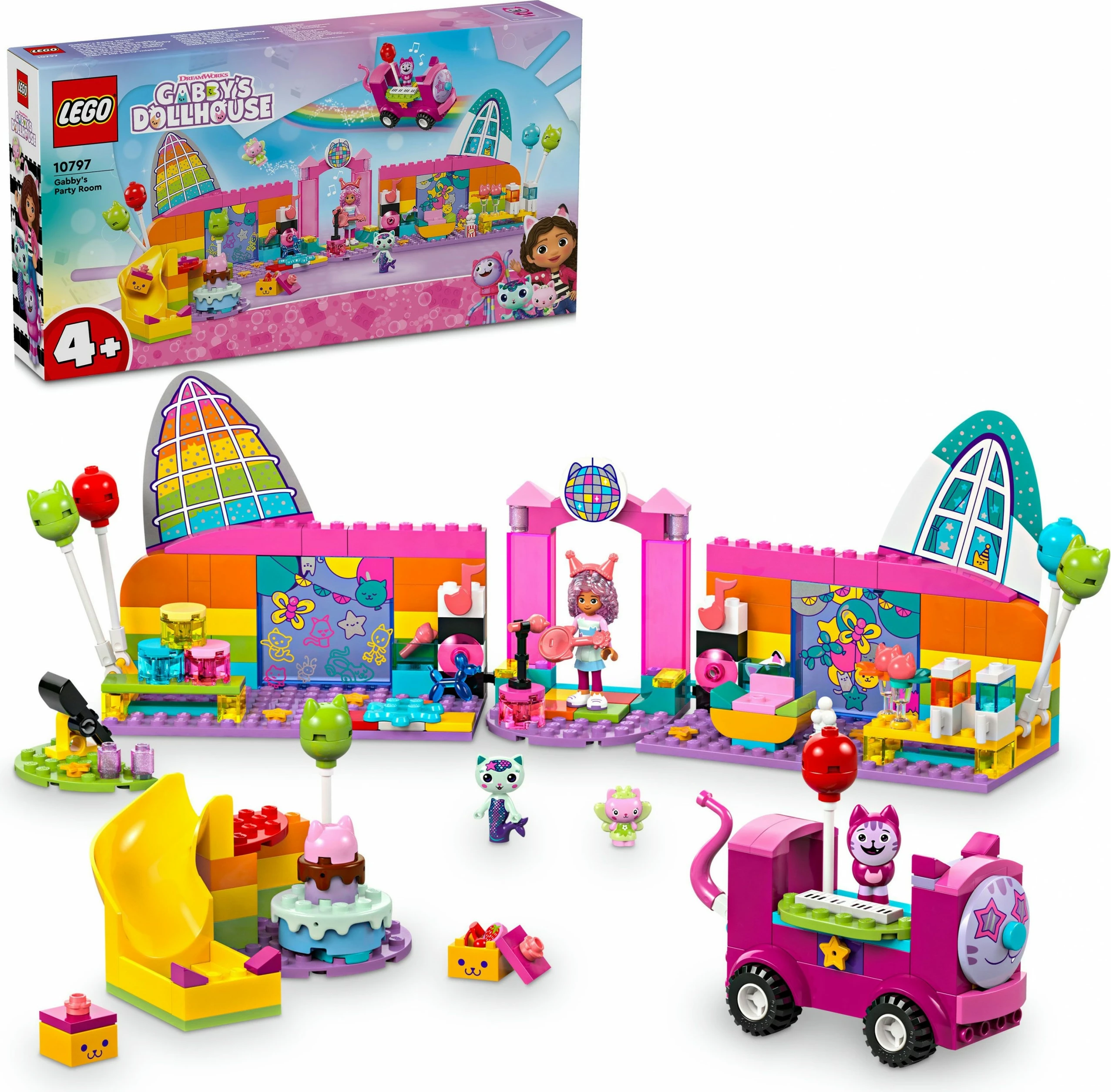Praznična soba za zabavo, LEGO Gabby's Party Room, 252 kosi, večbarvno