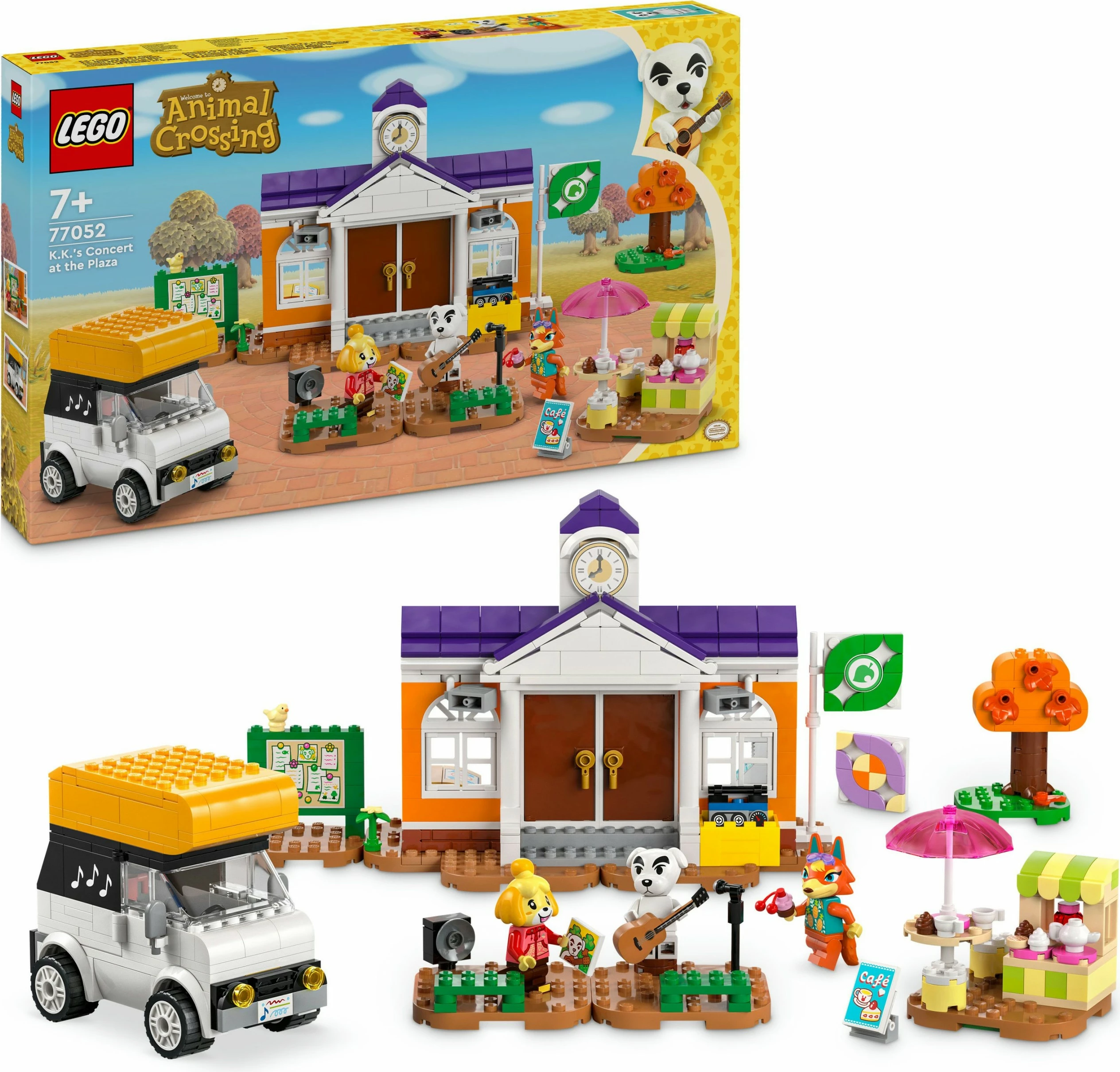 Gradbeni set Animal Crossing Koncert K.K. na trgu LEGO 77052, večbarven