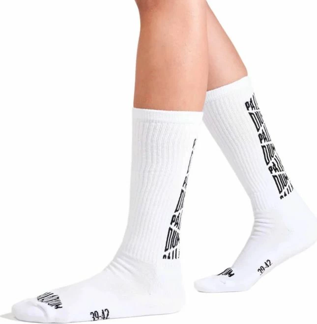 Nogavice srednje dolžine Jacquard JACQUARD MID SOCKS 2 SX7385-100 Palladium, bele, za moške in ženske