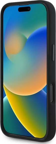 Zaščitna silikonska ovitek BMW M za iPhone 16 Pro Max, MagSafe, črn