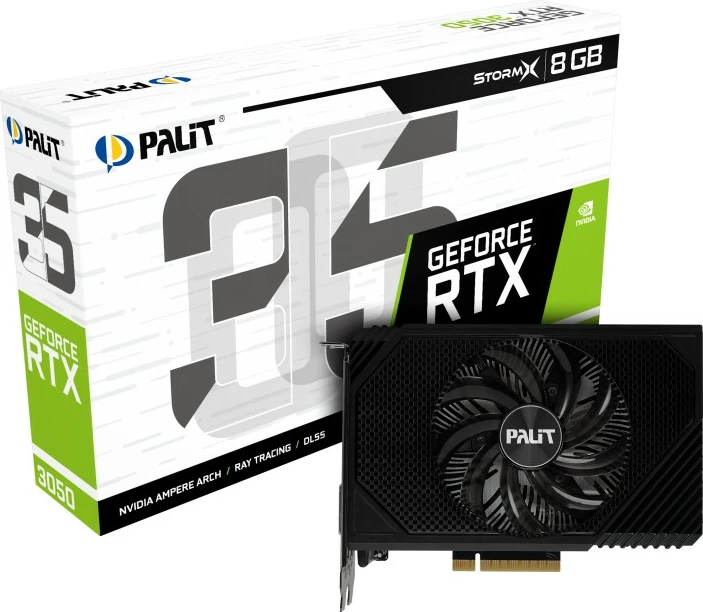 Grafična kartica Palit GeForce RTX 3050 StormX, 8 GB GDDR6, PCI Express 4.0, črna