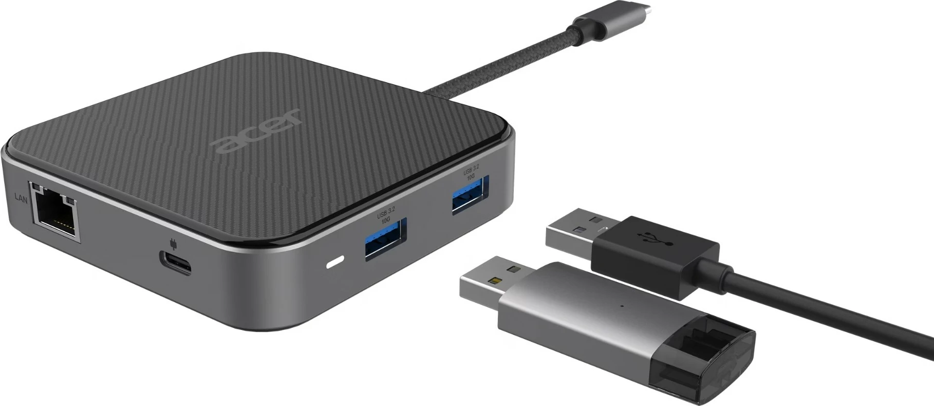 Večji zaslonski hub Acer, 8K Ultra HD, USB Type-C, črn