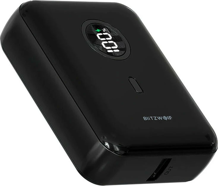 Prenosna baterija 10000 mAh, 22.5W, črna - BlitzWolf BW-P21
