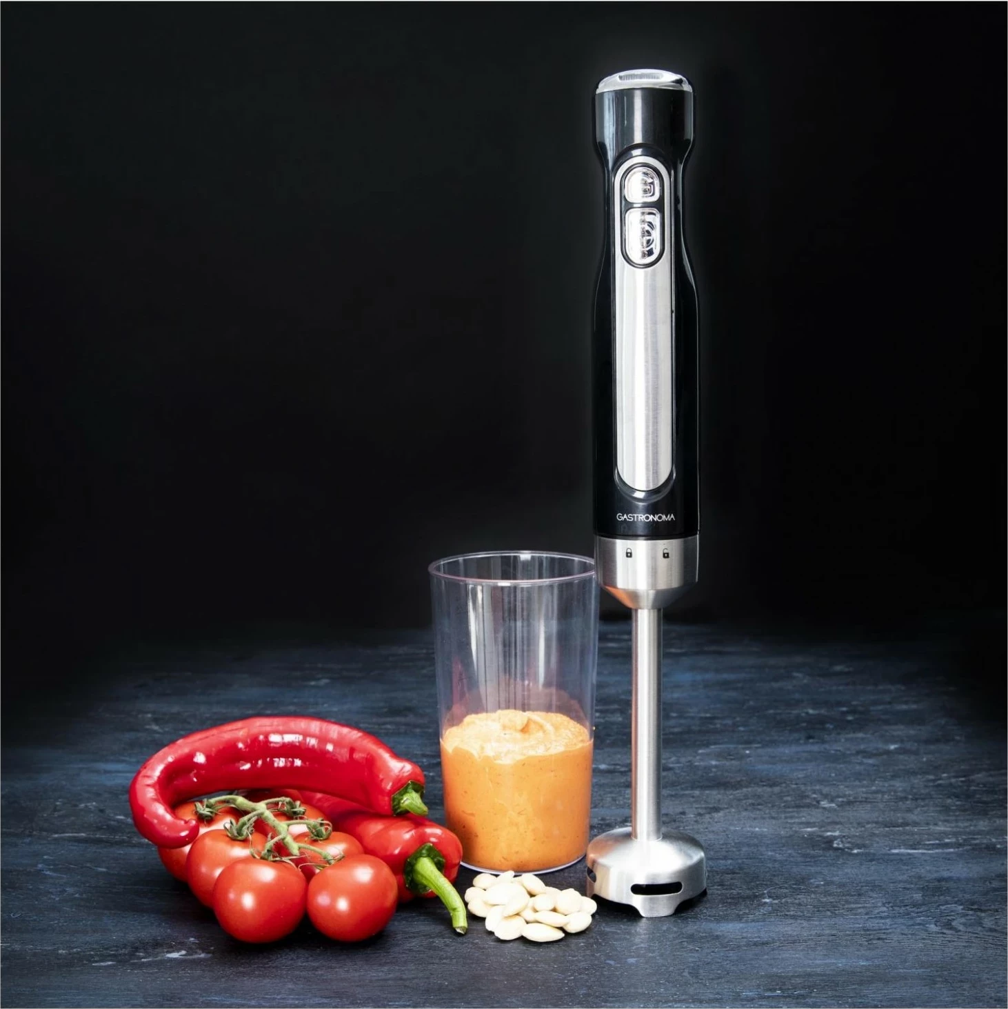 Ročni mešalnik Gastronoma 18210002, 2200 mAh, 500 ml, črn