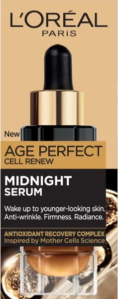 Nočni obnovitveni serum proti gubam za ženske L'Oreal Paris Age Perfect Cell Renew, 30 ml