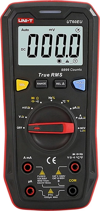 Digitalni multimeter UNI-T UT60EU True RMS 9999 countov CAT III 600 V / CAT II 1000 V z NCV in merjenjem temperature