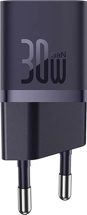 Kompakten in zmogljiv polnilec za telefon Baseus GaN530W, vijoličen