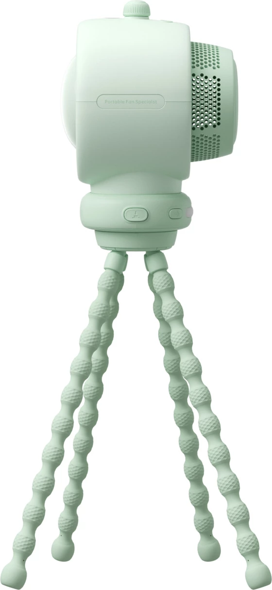 Prenosni ventilator z upogljivo nogo 5000mAh, filter zraka, USB-C, zelen — Jisulife Life2S