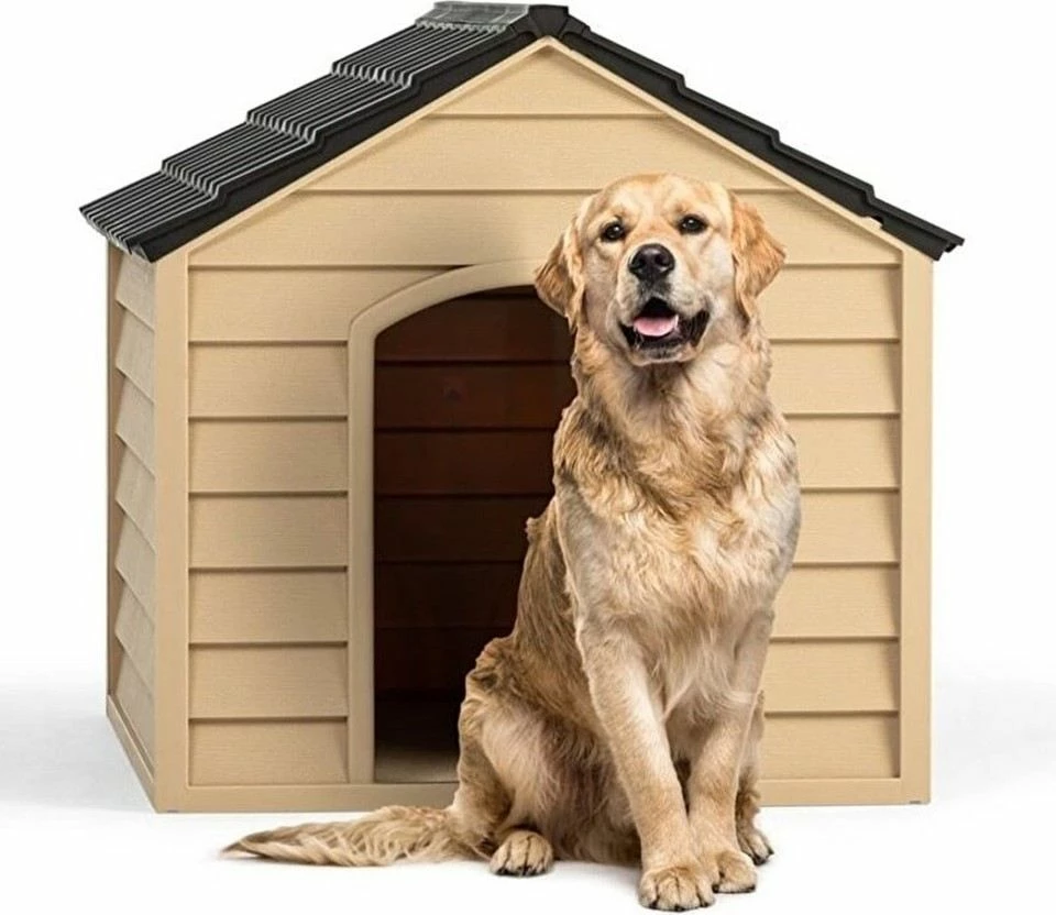 Hiša za hišne ljubljenčke Paws & Whiskers, 5100-4, barva šampanjec in temno rjava, 76 x 64 x 62 cm