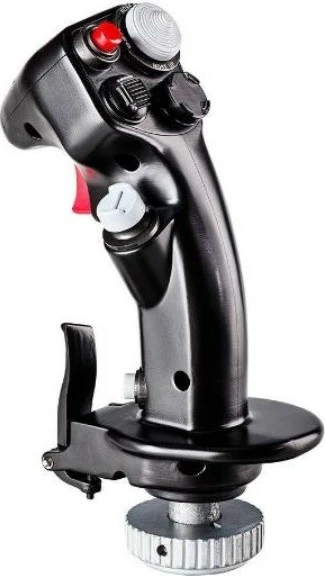 Replika ročaja za joystick F-16C Viper Thrustmaster, za PC, črno/srebrna